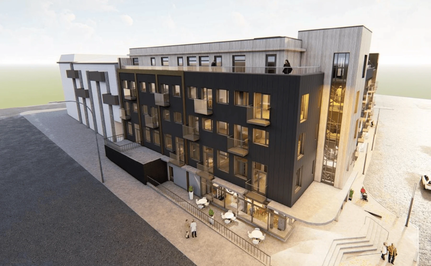 Architectural illustration for the residential project